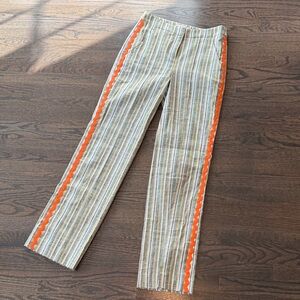 Etcetera Striped Trousers in Yellow, Green and Cream Size 2